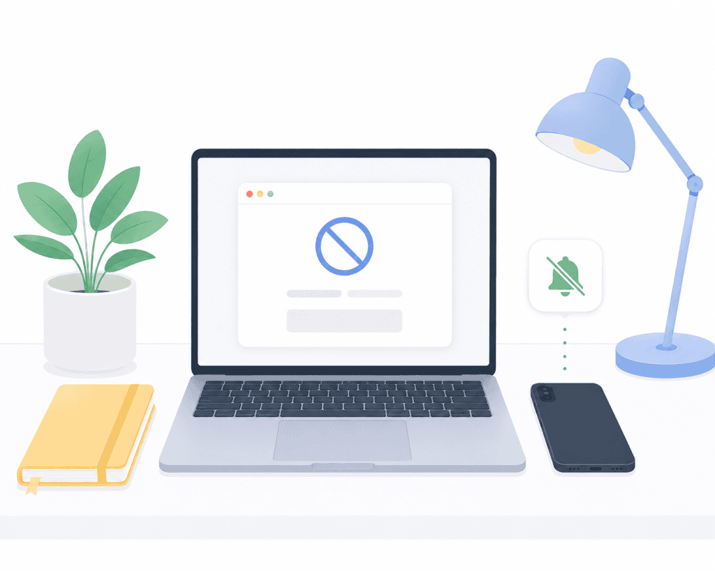 stop being distracted working from home workspace setup