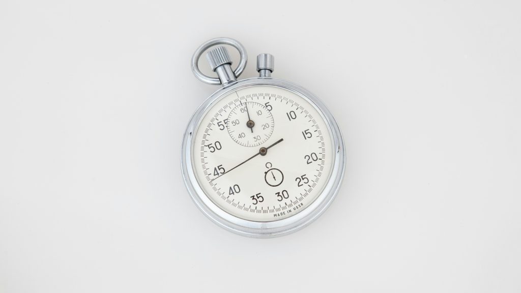 2 minute rule for productivity timer on desk