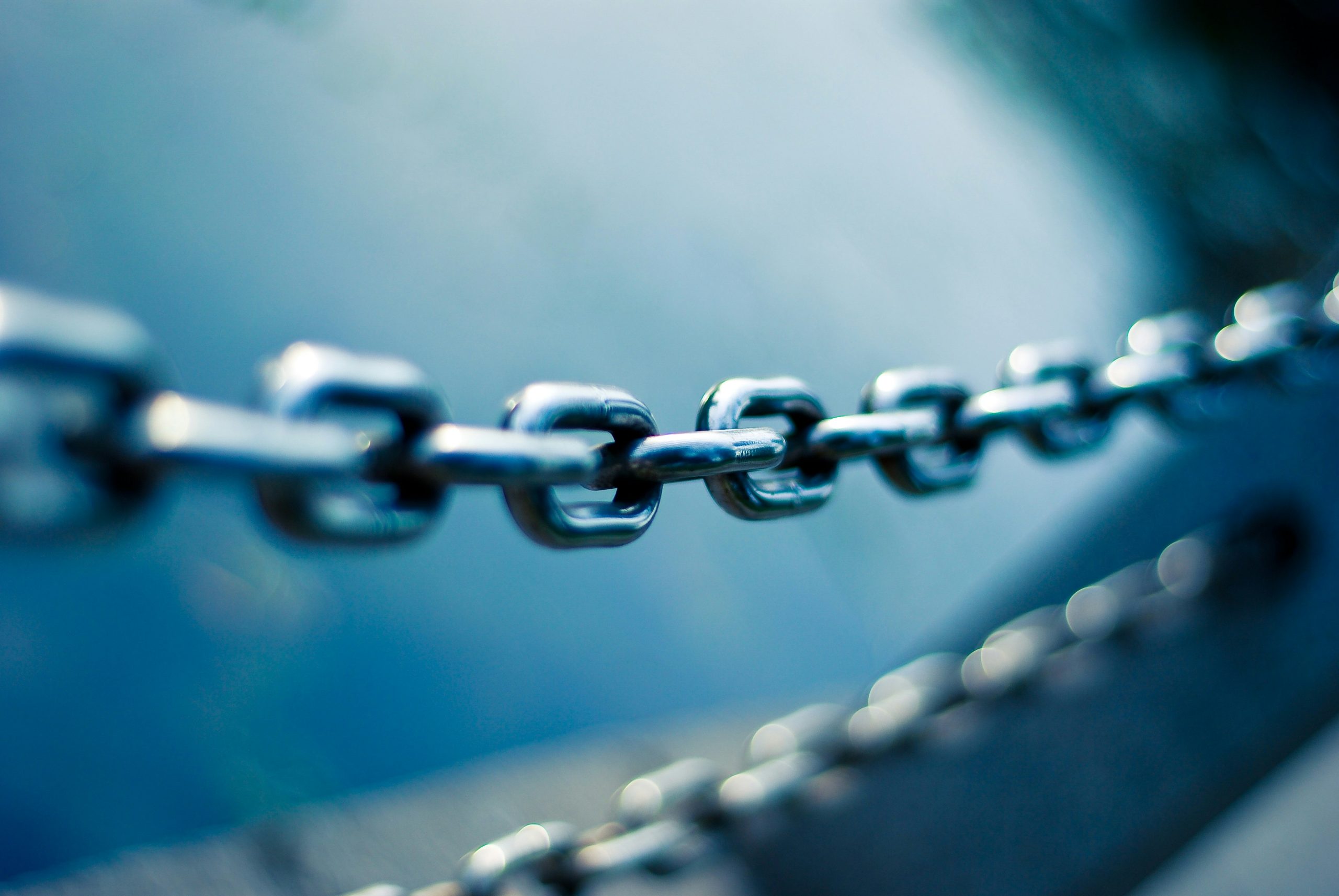 metal chain links representing habit stacking and connected daily habits