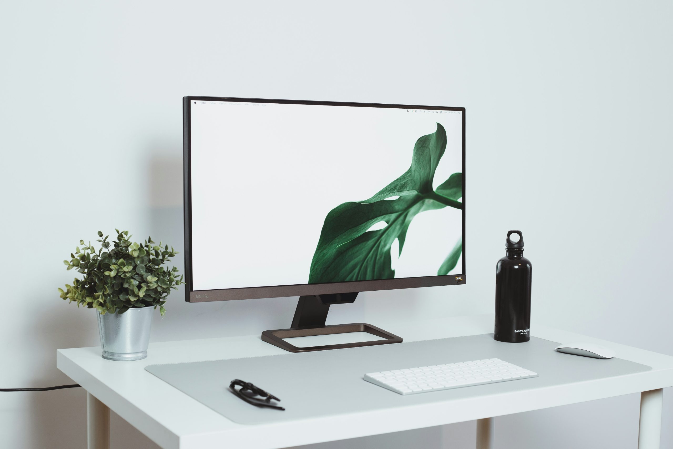 organized workspace after completing sunday reset routine