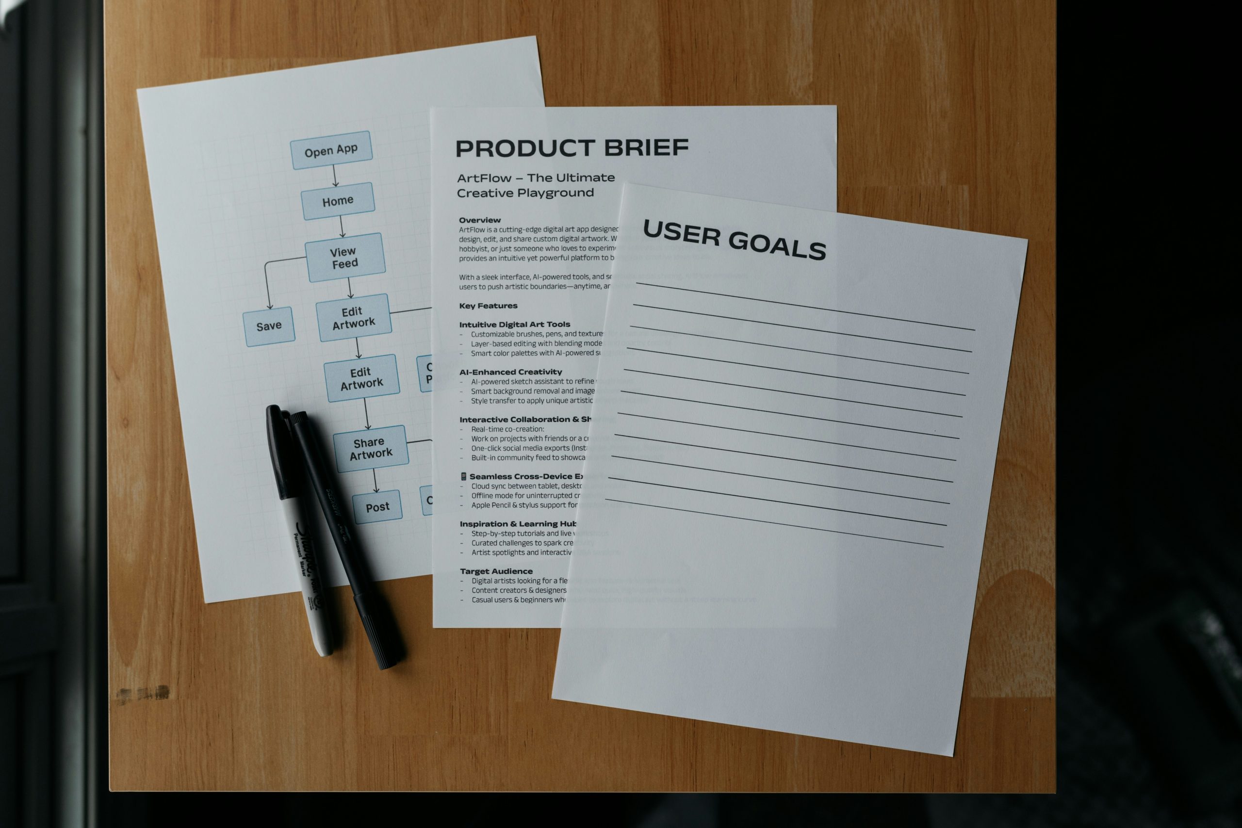 documents and pen organized for task batching workflow