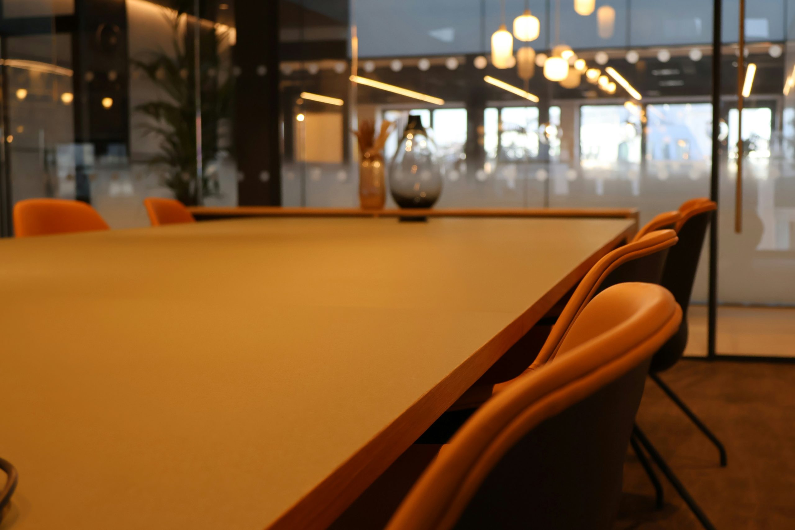 empty conference room used to batch meetings during return to office